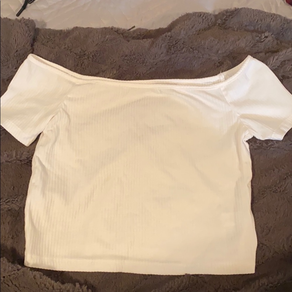 white crop top